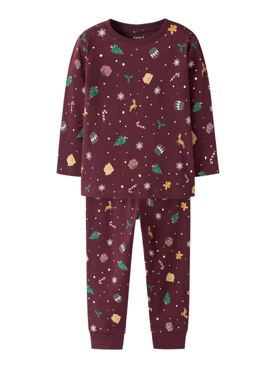 name it mini VISMAS JULEPYSJ - Burgundy | Torgunns Barneklær AS