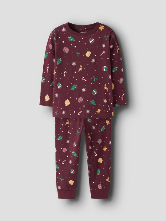 name it mini VISMAS JULEPYSJ - Burgundy | Torgunns Barneklær AS