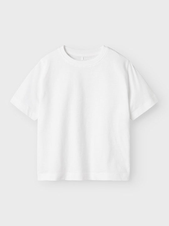 name it mini VOBBO SS NREG TOP NOOS - Bright White | Torgunns Barneklær AS