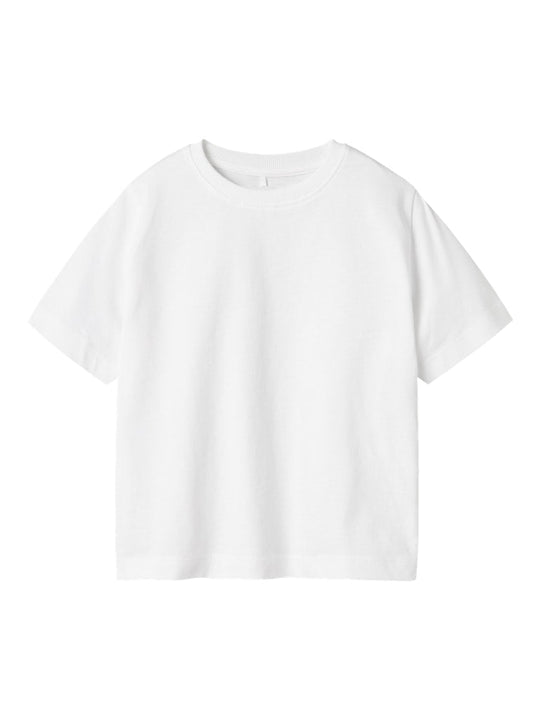 name it mini VOBBO SS NREG TOP NOOS - Bright White | Torgunns Barneklær AS
