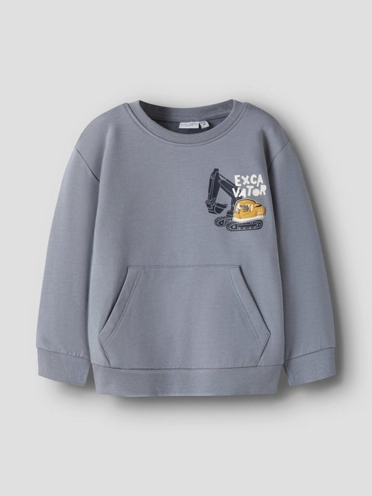 name it mini VUGO LS SWEAT - Tradewinds | Excavator | Torgunns Barneklær AS