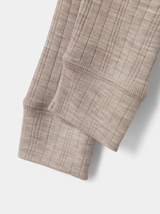 name it mini WANG WOOL NEEDLE LONGJOHN SOLID NOOS - Satellite | Torgunns Barneklær AS