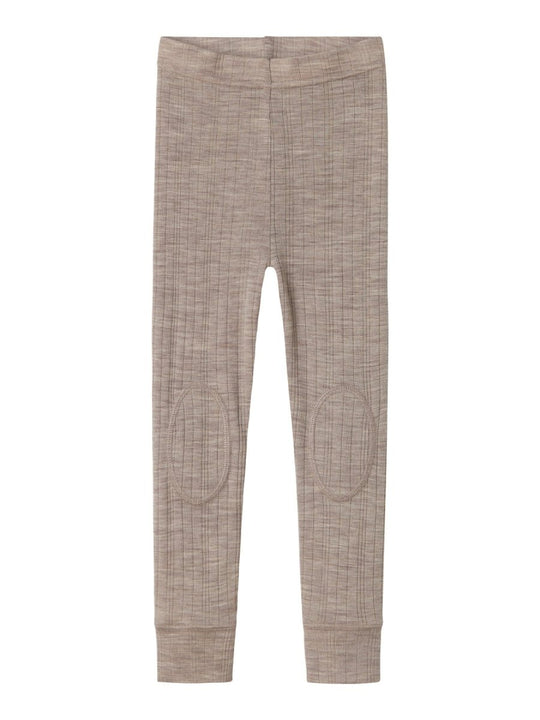 name it mini WANG WOOL NEEDLE LONGJOHN SOLID NOOS - Satellite | Torgunns Barneklær AS