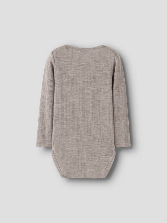 name it mini WANG WOOL NEEDLE LS BODY SOLID - Satellite | Torgunns Barneklær AS