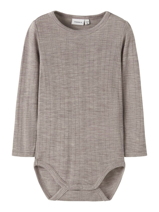 name it mini WANG WOOL NEEDLE LS BODY SOLID - Satellite | Torgunns Barneklær AS