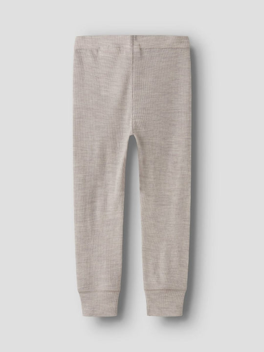 name it mini WAX WOOL RIB LEGGING NOOS - Nacreous Cloud | Torgunns Barneklær AS