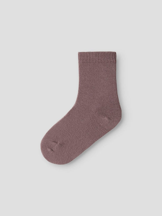 name it mini WOOL WAK 4PK SOCK - Shadow Gray | Torgunns Barneklær AS