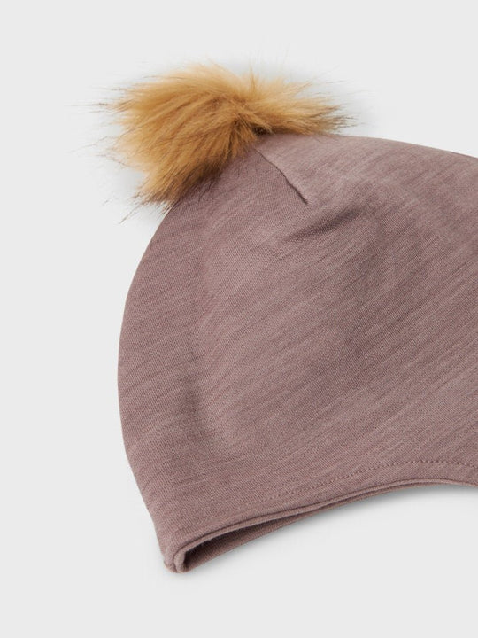 name it mini WOOL WUPPO HAT - Antler | Torgunns Barneklær AS