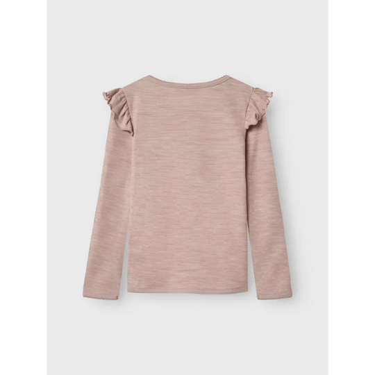 name it mini WYLA WO/VI LS TOP - Shadow Gray | Torgunns Barneklær AS