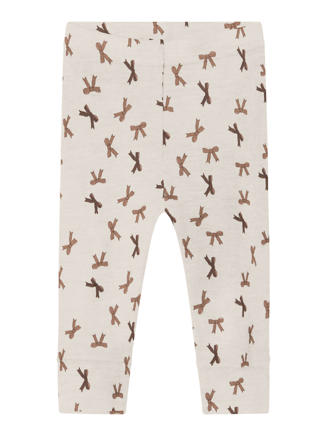 name it baby WANG WOOL RIB LEGGING AOP - Snow White | Bows - Torgunns Barneklær AS