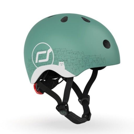 Scoot & Ride | Hjelm m/Refleks - Forest | XXS - S | Torgunns Barneklær AS