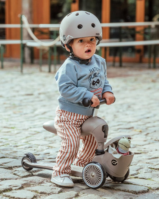 Scoot & Ride | Sparkesykkel Highwaykick 1 Lifestyle - Brown lines | Torgunns Barneklær AS