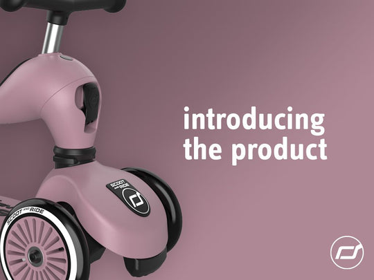 Scoot & Ride | Sparkesykkel Highwaykick 1 Push & Go - Ash | Torgunns Barneklær AS