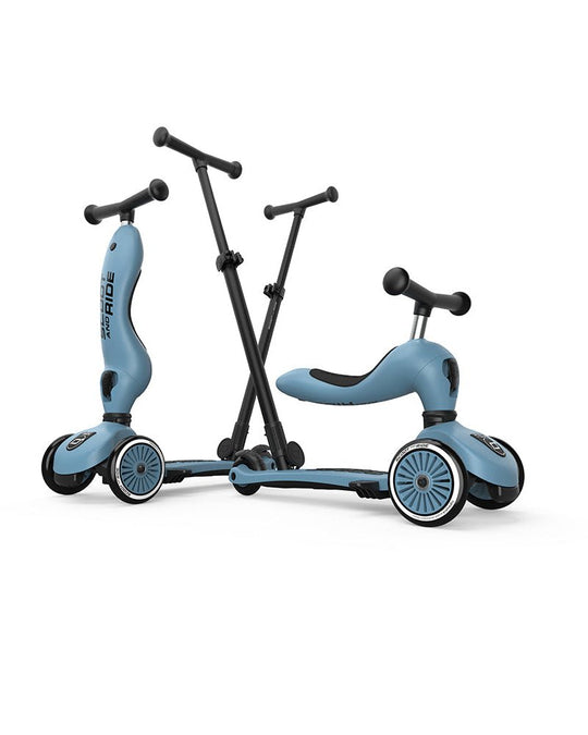 Scoot & Ride | Sparkesykkel Highwaykick 1 Push & Go - Steel | Torgunns Barneklær AS