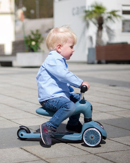 Scoot & Ride | Sparkesykkel Highwaykick 1 - Steel | Torgunns Barneklær AS