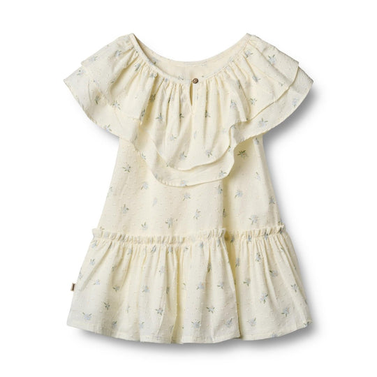 Wheat Main Dress Bitten - Blue Flowers | Torgunns Barneklær AS