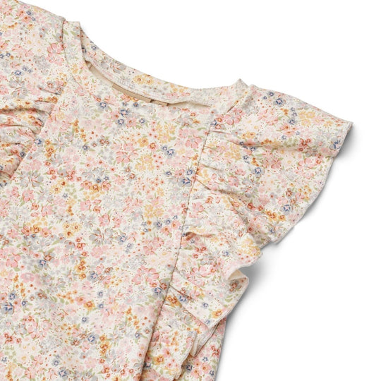 Wheat Main Jersey Dress Ruffle Shirley - Bright flowers | Torgunns Barneklær AS