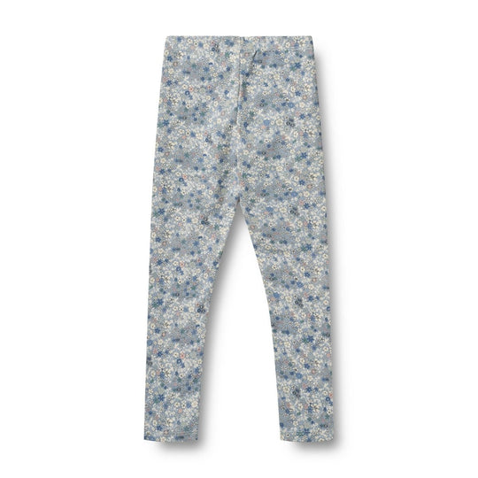 Wheat Main Jersey Leggings Jules - Blue summer flowers | Torgunns Barneklær AS