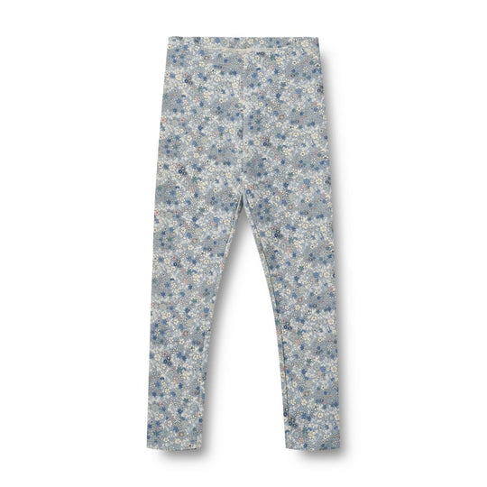 Wheat Main Jersey Leggings Jules - Blue summer flowers | Torgunns Barneklær AS