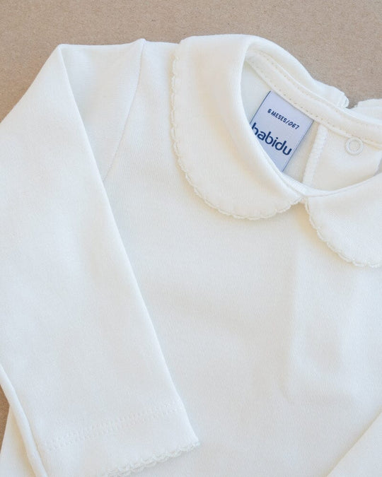 babidu | Body m/Rund Krage - Offwhite | Torgunns Barneklær AS