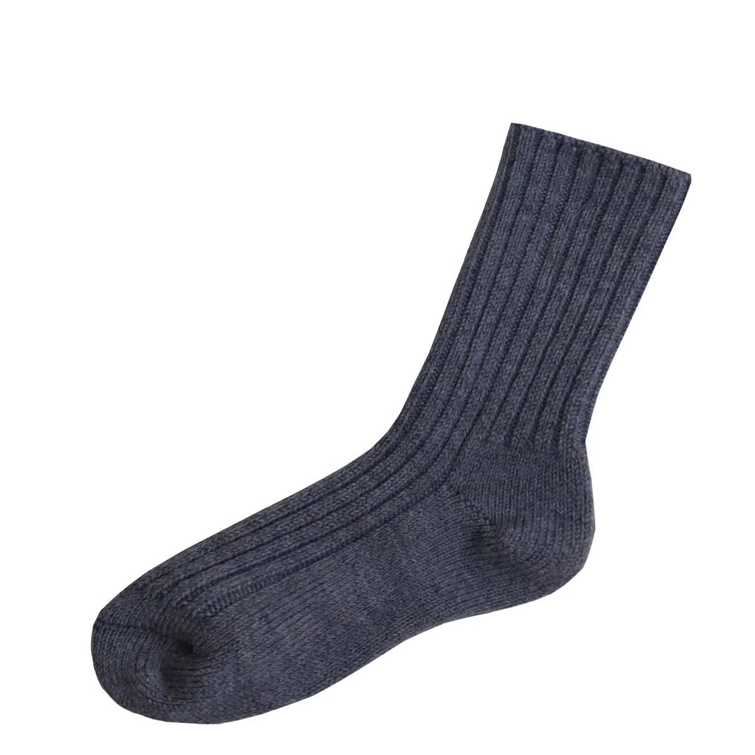 JOHA ULL // RIB Ullsokker - Denim melange Ulltøy joha