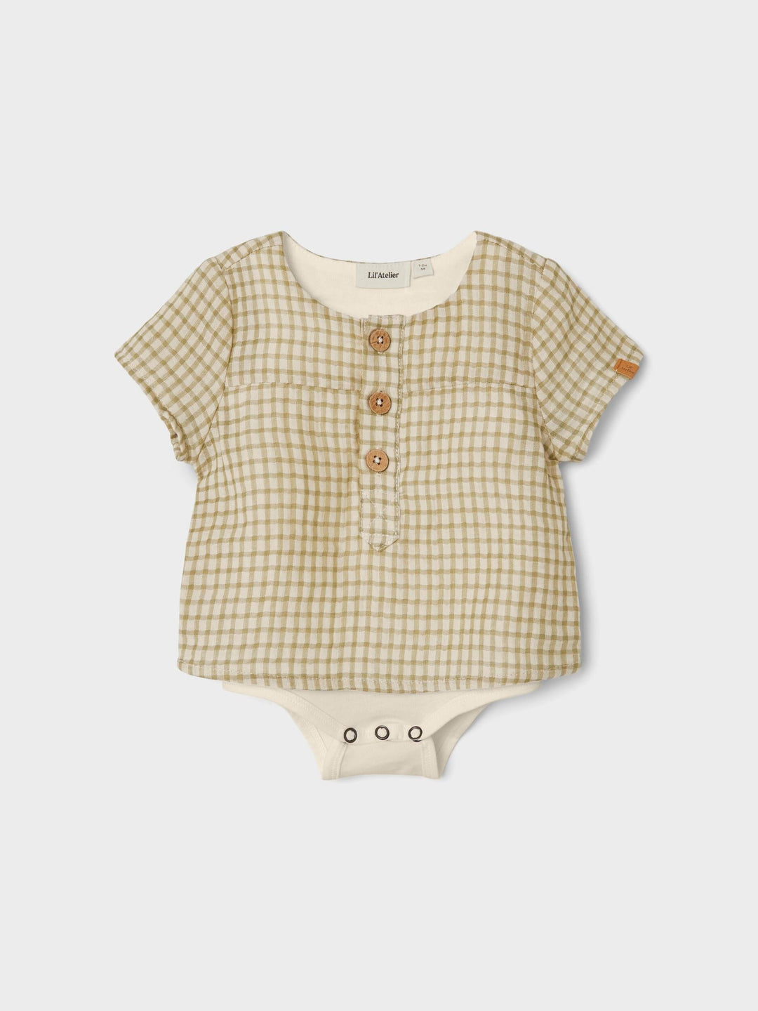 Lil' Atelier BABY HANSON SS LOOSE SHIRT BODY - Sage Baby Lil' Atelier 