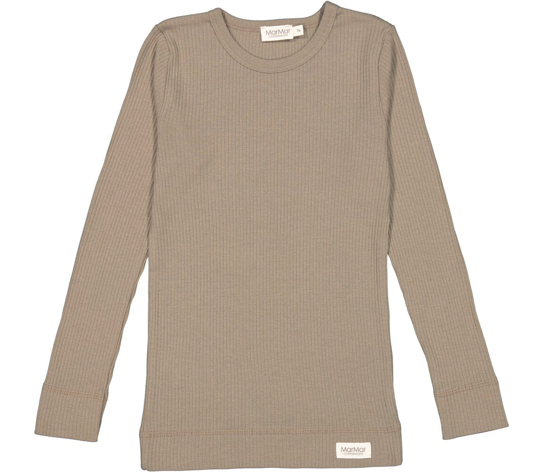 MarMar Plain Tee LS Modal - Driftwood Overdeler MarMar 