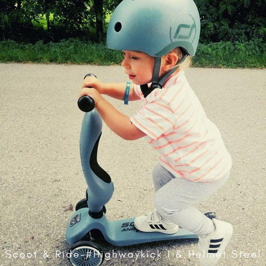 Scoot & Ride | Hjelm - Steel | S - M | Torgunns Barneklær AS