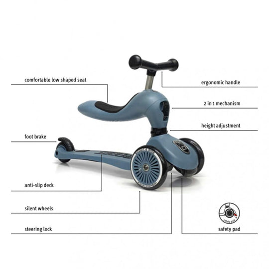 Scoot & Ride | Sparkesykkel Highwaykick 1 - Forest | Torgunns Barneklær AS