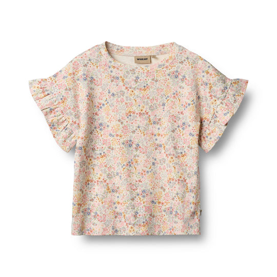 Wheat Main T-Shirt S/S Ally - Bright flowers