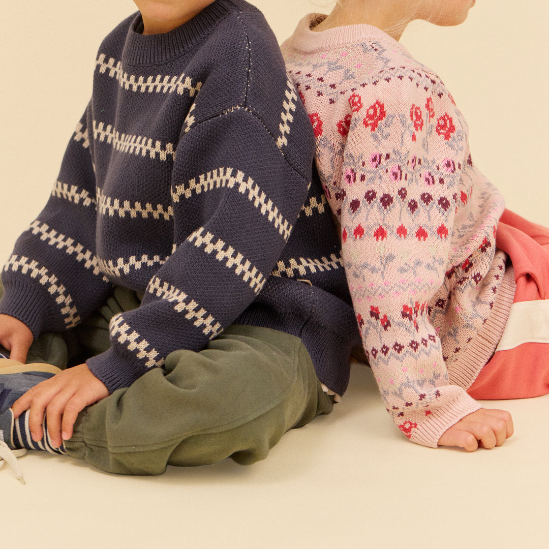 Wheat | Jacquard Pullover Mikmak - Dim Rose