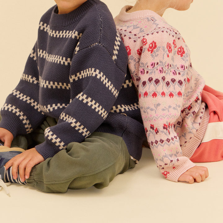 Wheat | Jacquard Pullover Mikmak - Dim Rose