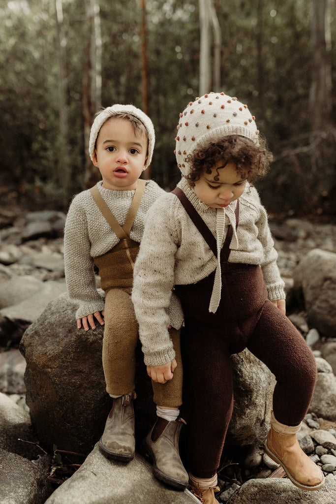 SillySilas®  Teddy Warmy Leggings m/Seler - Chocolate Brown