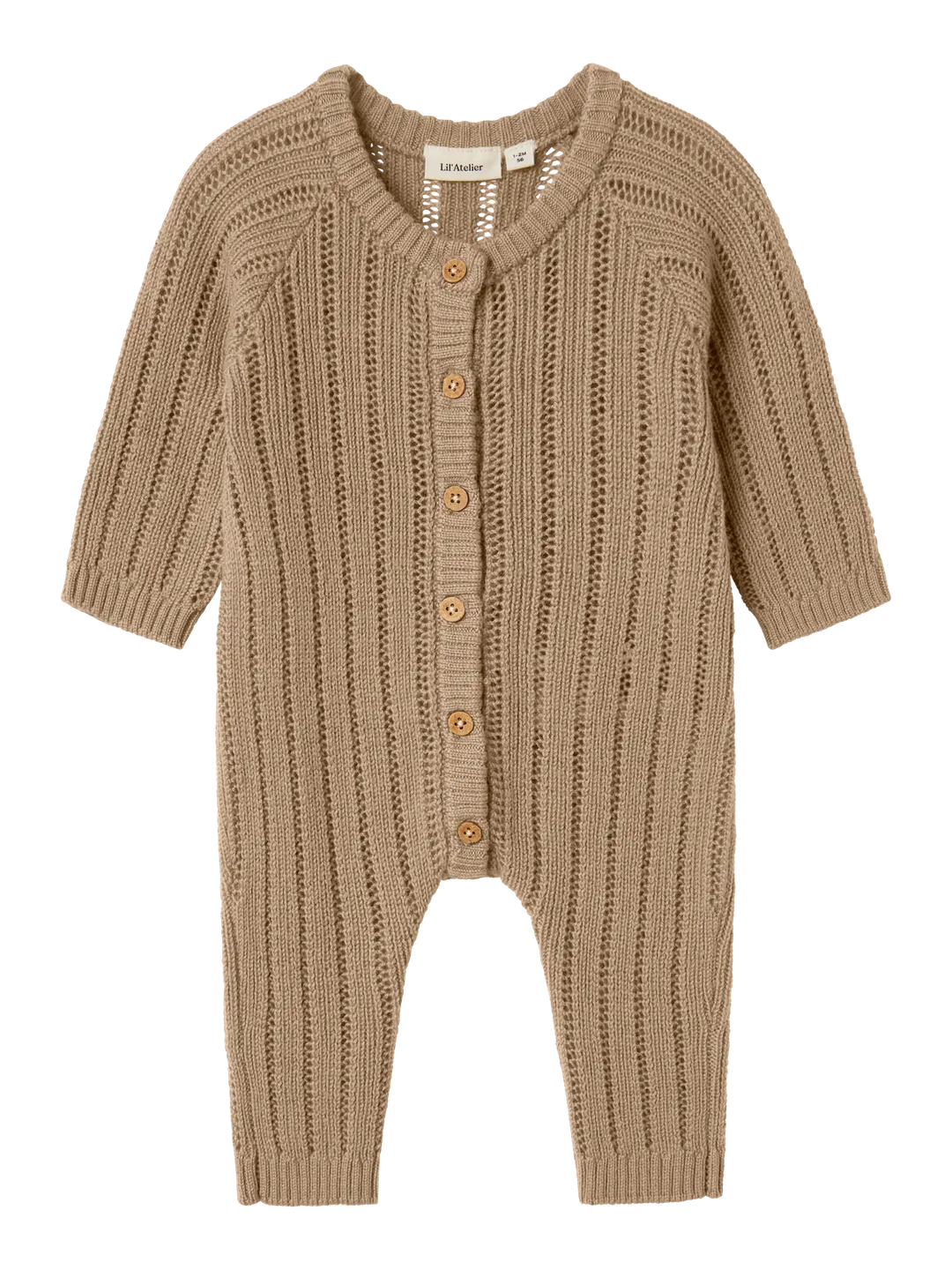 Lil' Atelier Baby WOOL NOMO KNIT SUIT - Tigers Eye - Torgunns Barneklær AS
