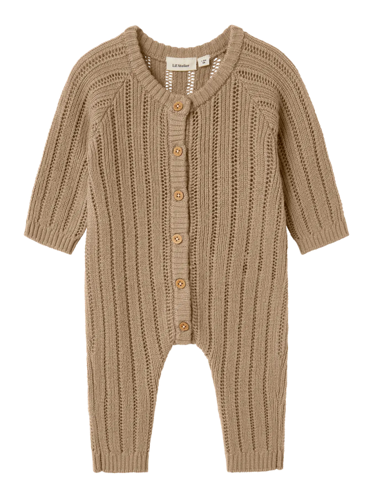 Lil' Atelier Baby WOOL NOMO KNIT SUIT - Tigers Eye - Torgunns Barneklær AS