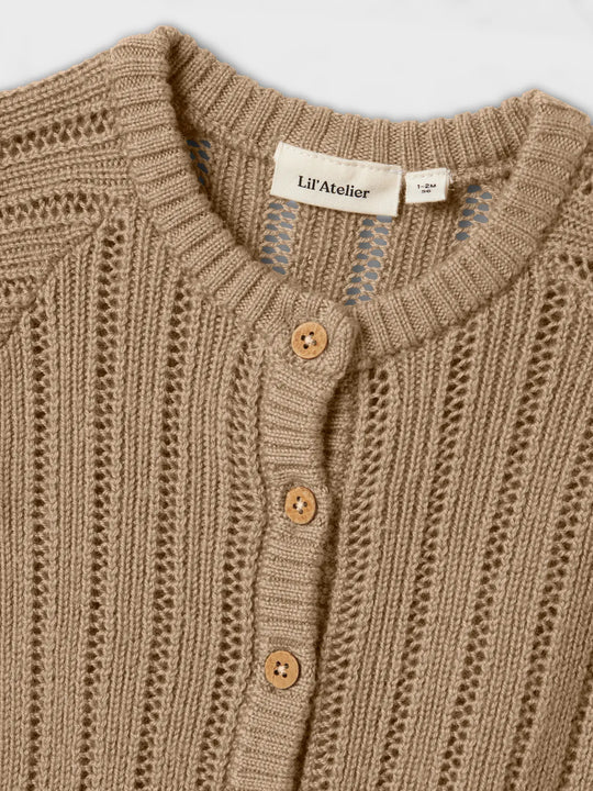 Lil' Atelier Baby WOOL NOMO KNIT SUIT - Tigers Eye - Torgunns Barneklær AS