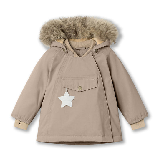 Mini A Ture | WANG vinterjakke m/Ekte pels – Savannah Tan