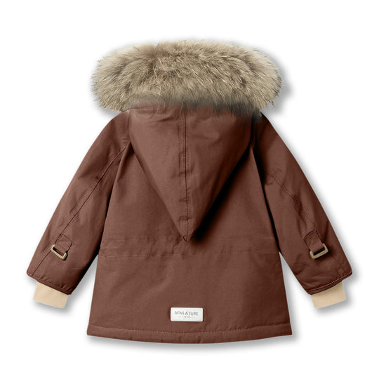 Mini A Ture | WANG vinterjakke m/Ekte pels – Chestnut Brown