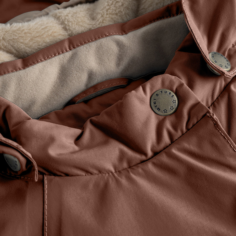 Mini A Ture | WANG vinterjakke m/Ekte pels – Chestnut Brown