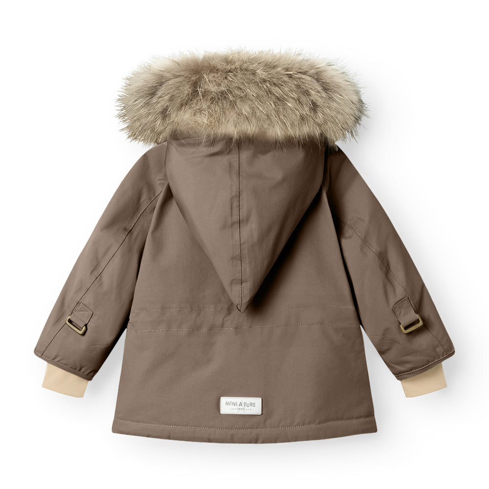 Mini A Ture | WANG Vinterjakke m/Ekte pels – Morel Grey