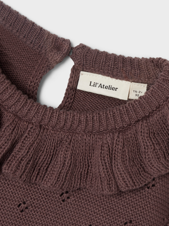 Lil' Atelier Mini LAGUNA LS KNIT - Peppercorn