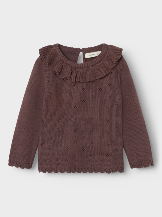 Lil' Atelier Mini LAGUNA LS KNIT - Peppercorn