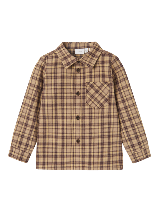 name it mini RESOREN LS SHIRT - Weathered Teak