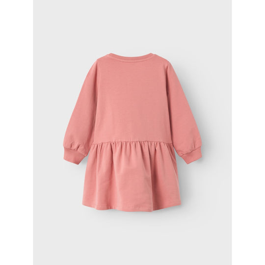 name it mini DIDI GABBY SWEAT DRESS - Ash Rose - Torgunns Barneklær AS