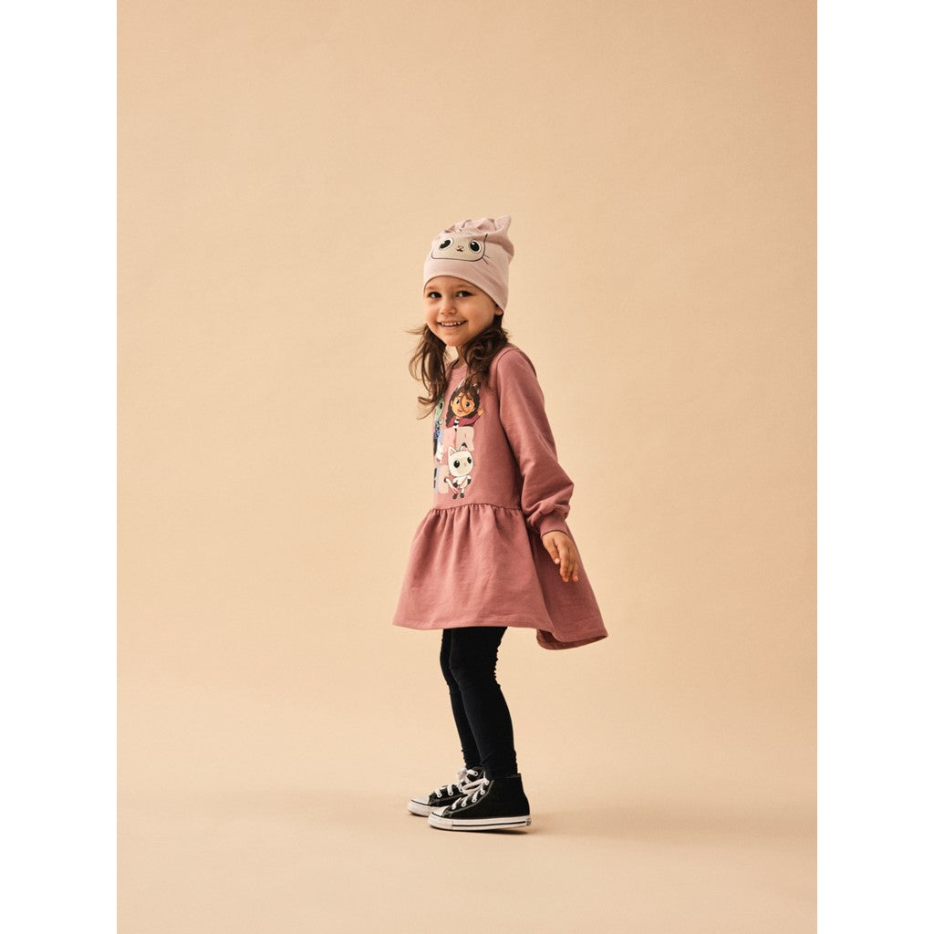 name it mini DIDI GABBY SWEAT DRESS - Ash Rose - Torgunns Barneklær AS