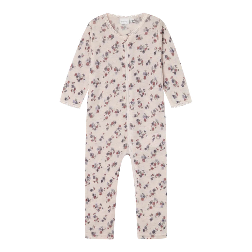 name it baby WANG WOOL NEEDLE NIGHTSUIT NOOS - Lilac Ash