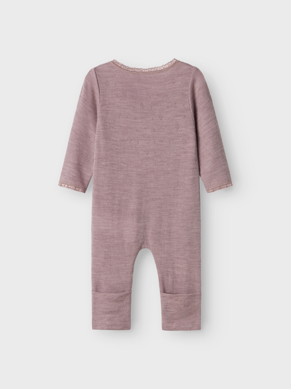 name it baby WANG WOOL NEEDLE NIGHTSUIT SOLID NOOS - Purple Dove