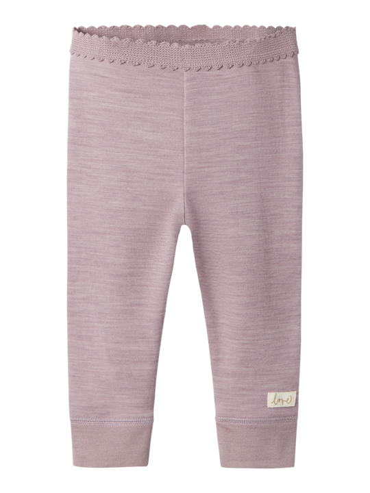 name it baby WYLA ULL/BAMBUS LEGGING - Purple Dove