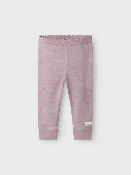 name it baby WYLA ULL/BAMBUS LEGGING - Purple Dove