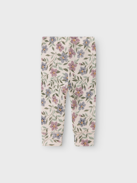 name it baby WILLOW WOOL LEGGING - Lilac Ash AOP